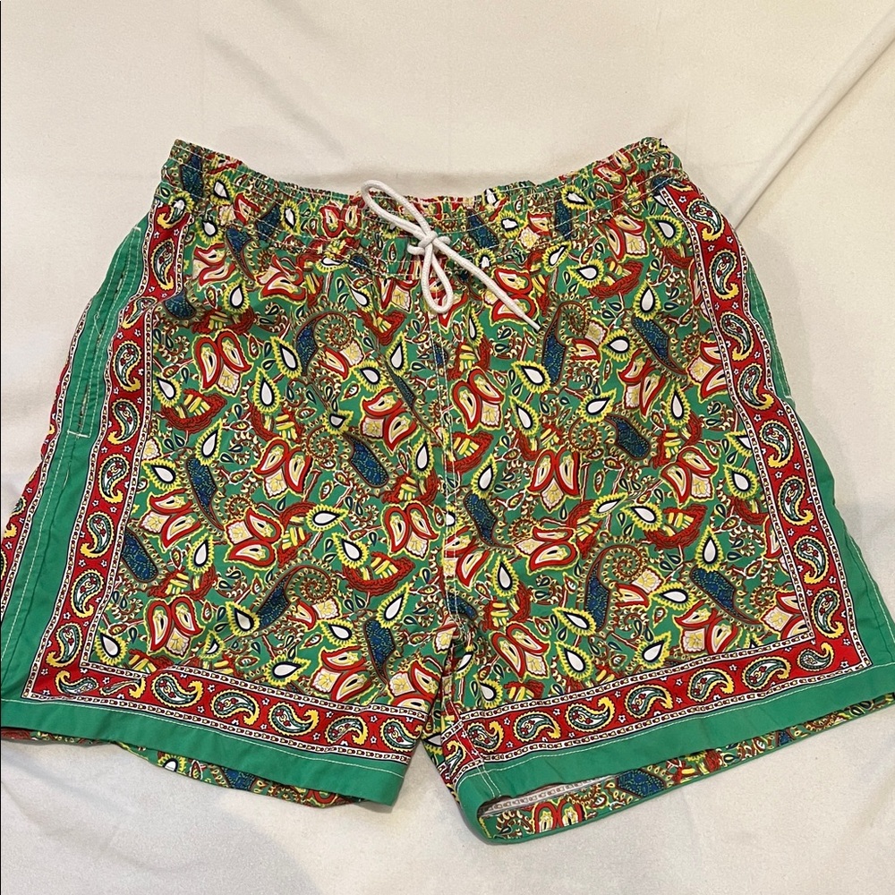 Polo by Ralph Lauren Swimwear Trunks XL 5” inseam paisley pockets